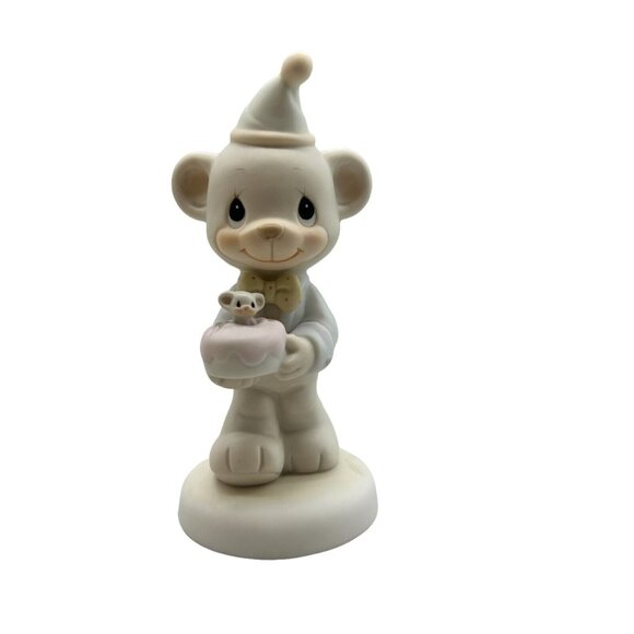 Precious Moments Figurine 1994 Wishing You A Happy Bear Hug Embrace the Joy - Picture 4 of 11